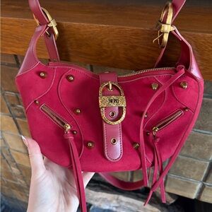 JW PEI Red Crossbody Bag with Gold Accents